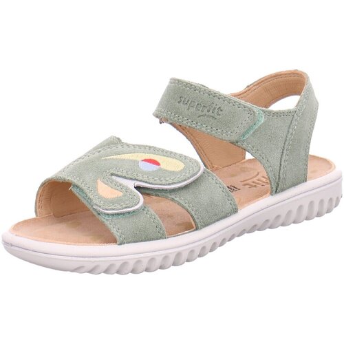 Schuhe Mädchen Babyschuhe Superfit Maedchen Sandale Leder \ SPARKLE 1-009005-7500 Grün