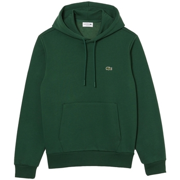 Kleidung Herren Sweatshirts Lacoste Organic Brushed Cotton Hoodie - Vert Grün