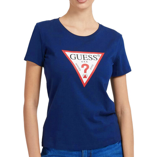 Kleidung Damen T-Shirts & Poloshirts Guess W1YI1B-I3Z11 Blau