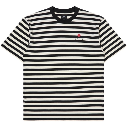 Kleidung Herren T-Shirts & Poloshirts Edwin Basic Stripe T-Shirt - Black/White Multicolor