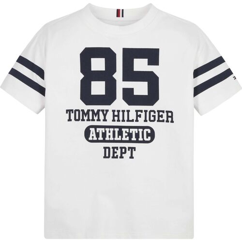 Kleidung Kinder T-Shirts & Poloshirts Tommy Hilfiger KB0KB08023-YBR WHITE Weiss