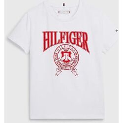 Kleidung Mädchen T-Shirts & Poloshirts Tommy Hilfiger KG0KG07081-YBR WHITE Weiss