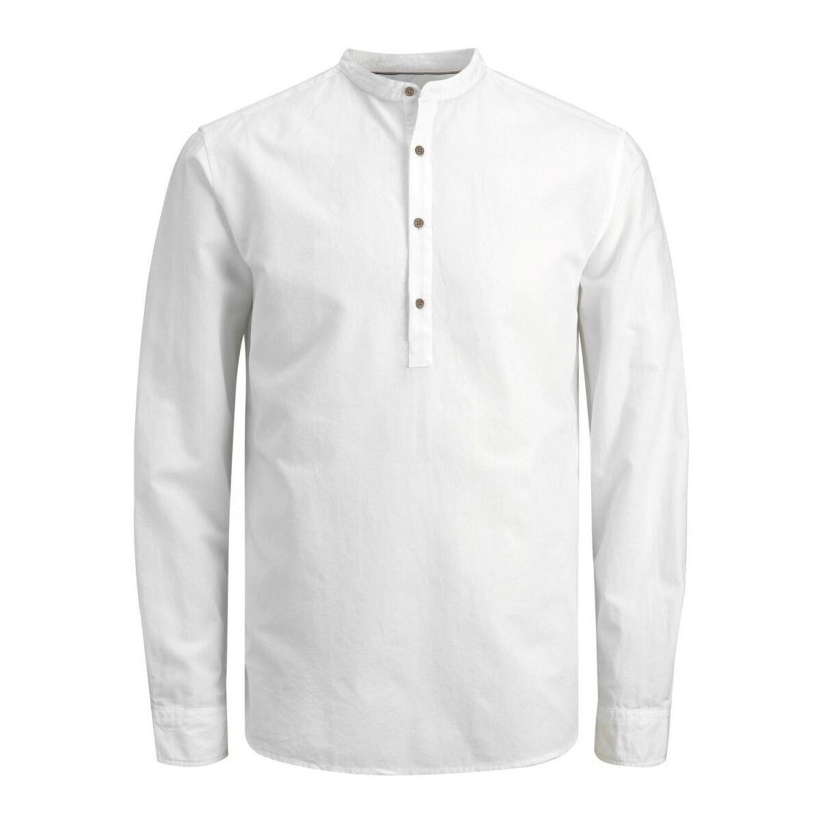 Kleidung Jungen Langärmelige Hemden Jack & Jones 12230086 BLASUMMER-WHITE Weiss