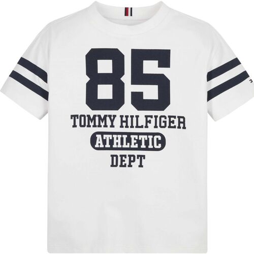 Kleidung Kinder T-Shirts & Poloshirts Tommy Hilfiger KB0KB08023-YBR WHITE Weiss