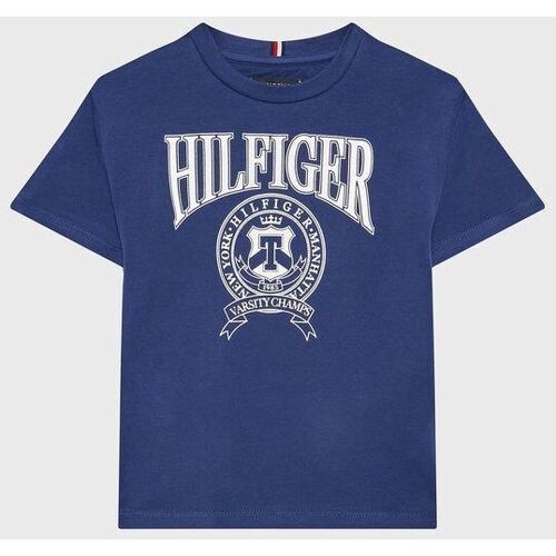 Kleidung Kinder T-Shirts & Poloshirts Tommy Hilfiger KB0KB08038-C88 PILOT BLUE Blau