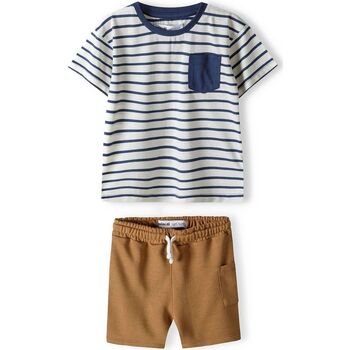 Kleidung Jungen Kleider & Outfits Minoti T-Shirt und Shorts im Set für Jungen (12m-8y) Braun