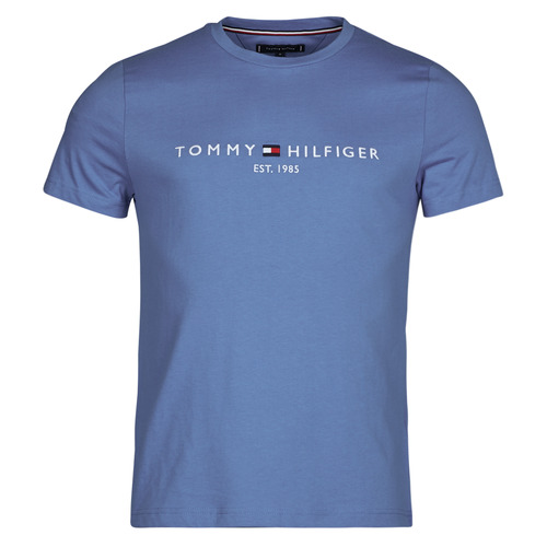 - TOMMY ! € Kleidung T-Shirts Hilfiger Herren LOGO Kostenloser | Versand Tommy Spartoo.de - TEE 42,40 Blau