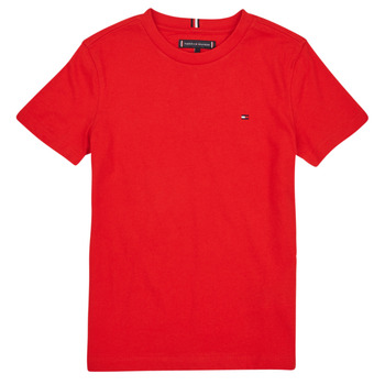 Kleidung Jungen T-Shirts Tommy Hilfiger ESSENTIAL COTTON TEE S/S Rot