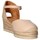 Schuhe Damen Leinen-Pantoletten mit gefloch Unisa Cisca Espadrilles Frau Sand Beige
