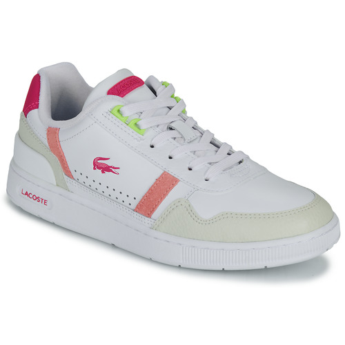 Schuhe Damen Sneaker Low Lacoste T-CLIP Weiss / Rosa