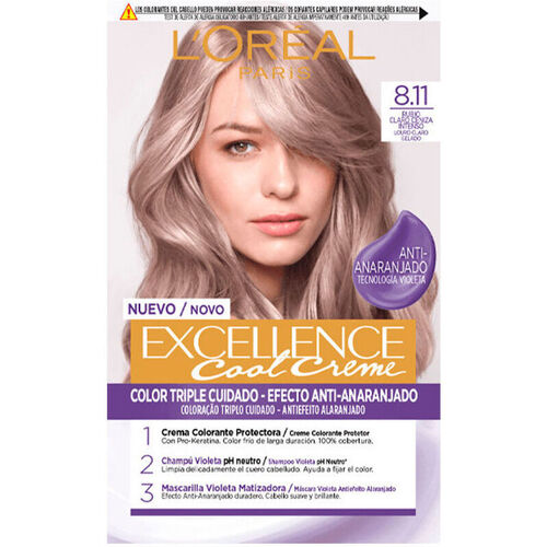 Beauty Haarfärbung L'oréal Excellence Cool Tinte 8,11-rubio Claro Ceniza 