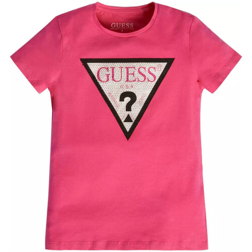 Kleidung Mädchen T-Shirts & Poloshirts Guess G-J1YI35K6YW1 Rosa