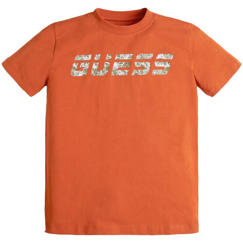 Kleidung Jungen T-Shirts Guess G-L1BI33J1311 Orange