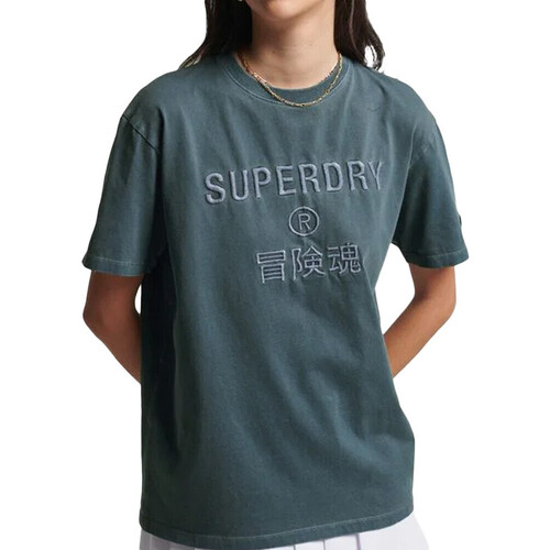 Kleidung Damen T-Shirts & Poloshirts Superdry W1010829A Grau