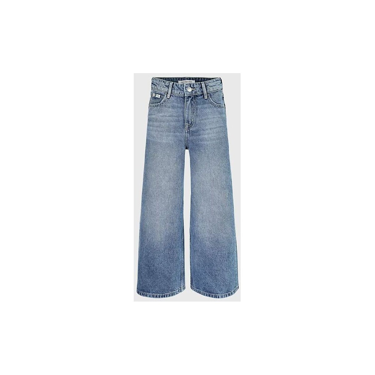 Kleidung Mädchen Jeans Calvin Klein Jeans IG0IG01892 WIDE-1AA VISUAL LIGHT BLUE Blau