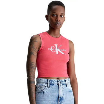 Kleidung Damen Tops Calvin Klein Jeans Classic front logo Rosa
