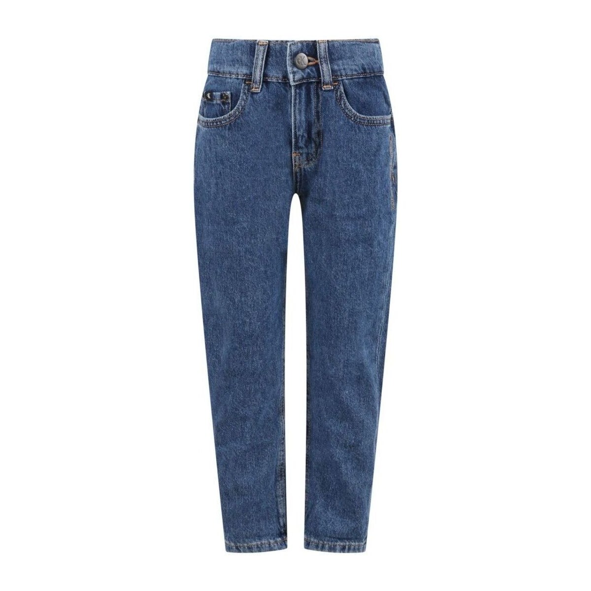Kleidung Jungen Jeans Calvin Klein Jeans IB0IB01549 DAD FIT-SALT PEPPER AUTH BLUE Blau