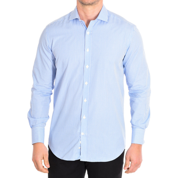 Kleidung Herren Langärmelige Hemden CafÃ© Coton BILL355DC-55DC Blau