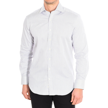 Kleidung Herren Langärmelige Hemden CafÃ© Coton CHAMOIS13-33LS Weiss