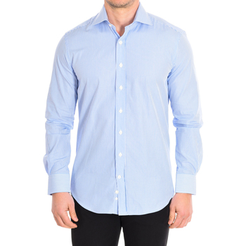 Kleidung Herren Langärmelige Hemden Cafe' Coton DANIELLE3-33LS Blau