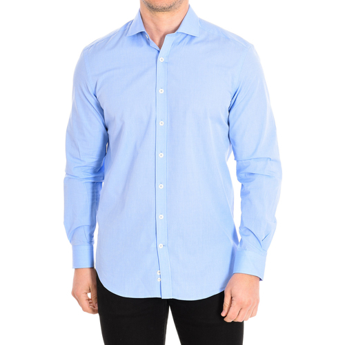 Kleidung Herren Langärmelige Hemden CafÃ© Coton FILAFIL03-33LS Blau