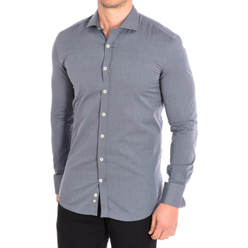 Kleidung Herren Langärmelige Hemden CafÃ© Coton FILAFIL11-SLIM-G-55DC Grau
