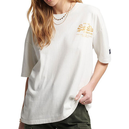 Kleidung Damen T-Shirts & Poloshirts Superdry W1010789A Weiss