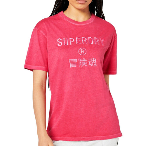 Kleidung Damen T-Shirts & Poloshirts Superdry W1010829A Rosa