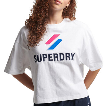 Kleidung Damen T-Shirts & Poloshirts Superdry W1010824A Weiss