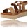 Schuhe Damen Sandalen / Sandaletten Suave Sandalias de Verano para Mujer con Cuña  Modelo 5105 Grau