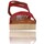 Schuhe Damen Sandalen / Sandaletten Suave Sandalias de Verano para Mujer con Cuña  Modelo 5105 Rot