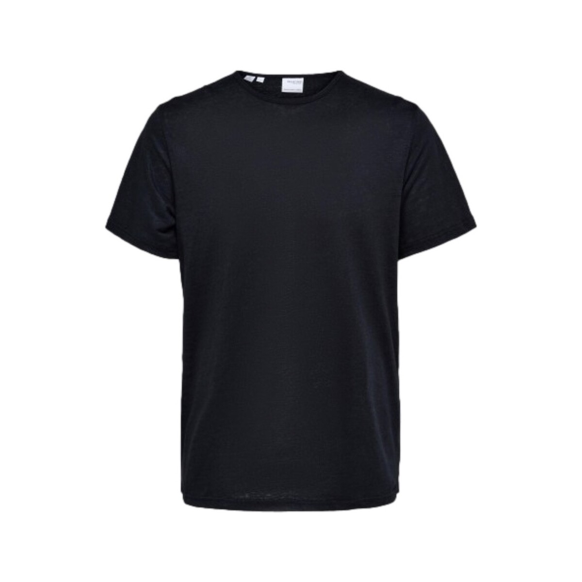 Kleidung Herren T-Shirts & Poloshirts Selected T-Shirt Bet Linen - Black Schwarz