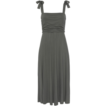 Kleidung Damen Kleider Lascana Halblanges Sommerkleid Olive Grün