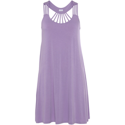 Kleidung Damen Kleider Lascana Ärmelloses Sommerkleid Tropic Violett