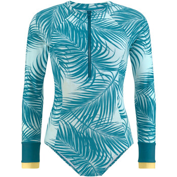 Kleidung Damen Badeanzug Lascana Einteiliger Surfanzug mit langen Ärmeln Coal Grün
