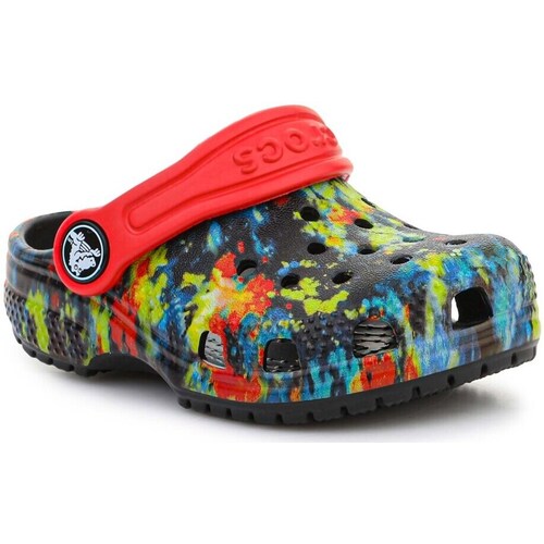 Schuhe Kinder Derby-Schuhe & Richelieu Crocs Classic Tie Dye Graphic Kids Clog T Rot, Schwarz