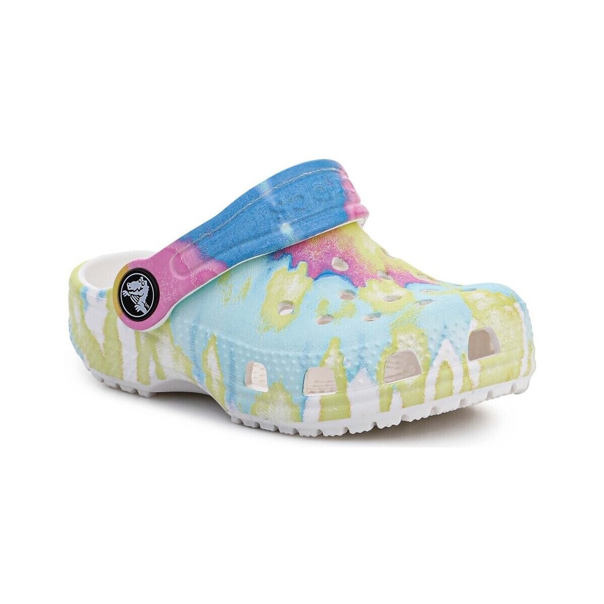 Schuhe Kinder Derby-Schuhe & Richelieu Crocs Classic Tie Dye Graphic Kids Clog T Türkisfarbig, Weiß