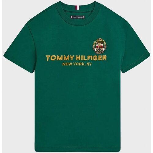 Kleidung Jungen T-Shirts & Poloshirts Tommy Hilfiger KB0KB08029-L40 PREO GREEN Grün