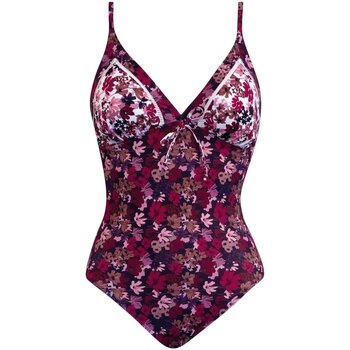 Kleidung Damen Badeanzug /Badeshorts Olympia Sport Bekleidung Blumen rot pink 32049 30 Blau