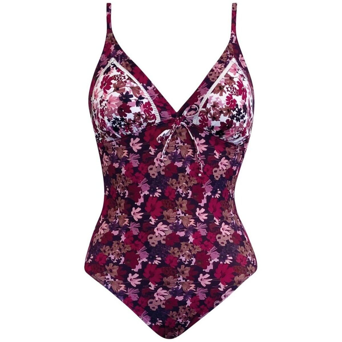Kleidung Damen Badeanzug /Badeshorts Olympia Sport Bekleidung Blumen rot pink 32049 30 Blau
