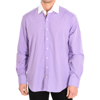 Kleidung Herren Langärmelige Hemden CafÃ© Coton BOATING1-33LSW Violett
