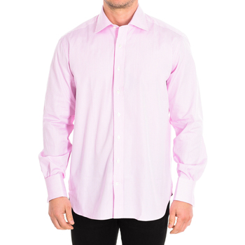 Kleidung Herren Langärmelige Hemden Cafe' Coton MIMOSA6-77HDC Rosa