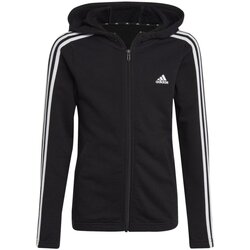 Kleidung Jungen Sweatshirts adidas Originals Sport G ESS 3S FZ HD,BLACK/WHITE 1108063-000 Schwarz