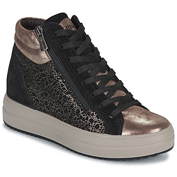 Schuhe Damen Sneaker High IgI&CO DONNA SHIRLEY Schwarz / Bronze