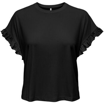 Kleidung Damen T-Shirts & Poloshirts Only 15252456 FREE LIFE-BLACK Schwarz