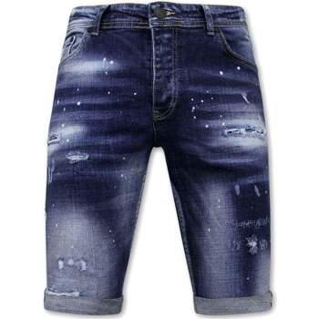 Local Fanatic  7/8 & 3/4 Hosen Er Shorts With Paint Splatter Slim