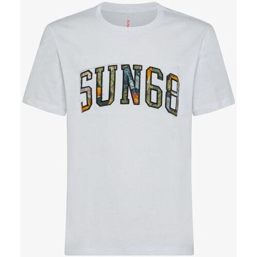 Kleidung Herren T-Shirts Sun68  Weiss