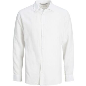 Kleidung Herren Langärmelige Hemden Jack & Jones 12225707 LAYNE-BRIGHT WHITE Weiss