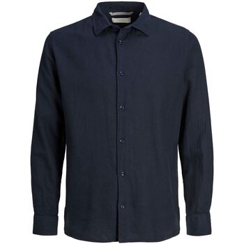 Kleidung Herren Langärmelige Hemden Jack & Jones 12225707 LAYNE-PERFECT NAVY Blau