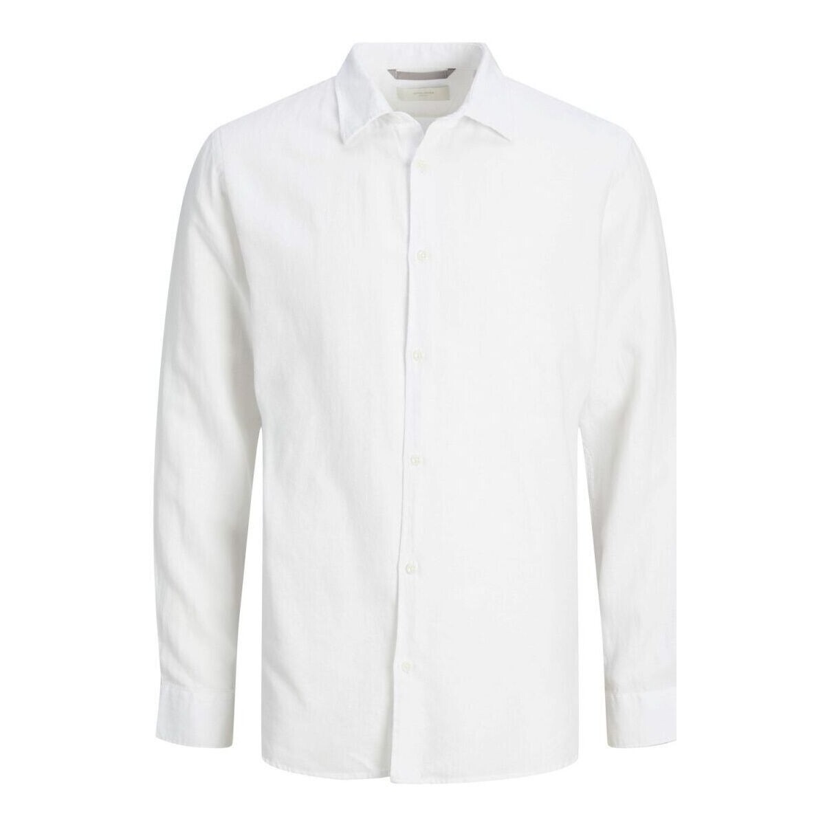 Kleidung Herren Langärmelige Hemden Jack & Jones 12225707 LAYNE-BRIGHT WHITE Weiss